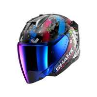 Shark Шлем Skwal I3 Jet Hellcat Black/Chrome/Blue в Перми