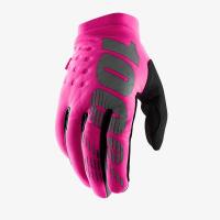 100% Мотоперчатки текстильные женские Brisker Neon/Pink/Black в Перми