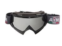 AiM Очки кроссовые (PRO) 157-100 Black Glossy в Перми