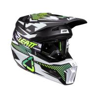 Leatt Шлем кроссовый детский 3.5 V26 Storm Teal + очки Vizion 3.5 в Перми