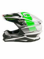 AIM Шлем кроссовый JK803 White/Green в Перми