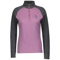 Scott Термокофта женская  Zip Defined Merino dark grey melange/cassis pink в Перми