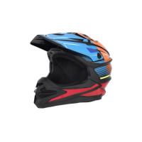 Desment Шлем кроссовый Raptor Black-Blue-Orange graphic в Перми