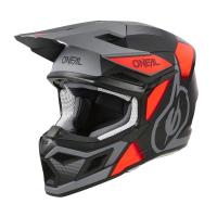 Oneal Шлем кроссовый 3Series Vision Серый/Красный в Перми