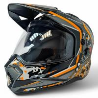 AIM Шлем кросс/эндуро JK802S Orange/Grey/Black в Перми