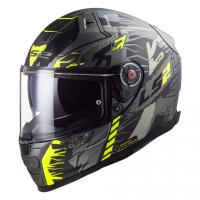 LS2 Мотошлем FF811 Vector II Techbot матовый серо-желтый в Перми