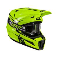 Leatt Шлем кроссовый 3.5 V26 Neon Yellow + очки Vizion 3.5 в Перми