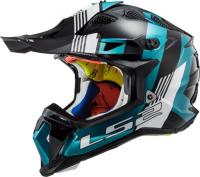 LS2 Мотошлем MX700 Subverter Evo Max Черно-бирюзовый в Перми