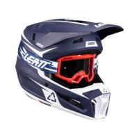 Leatt Шлем кроссовый детский 3.5 V26 Blue + очки Vizion 3.5 в Перми