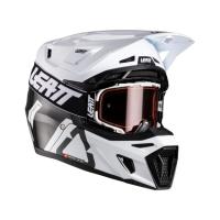Leatt Мотошлем 9.5 Carbon-White + очки Velocity 6.5 V26 в Перми
