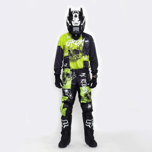 Grom Штаны кроссовые MX Religion lime в Перми