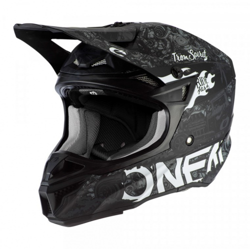 Oneal Шлем кроссовый 5Series Polyacrylite Черный/Белый в Перми